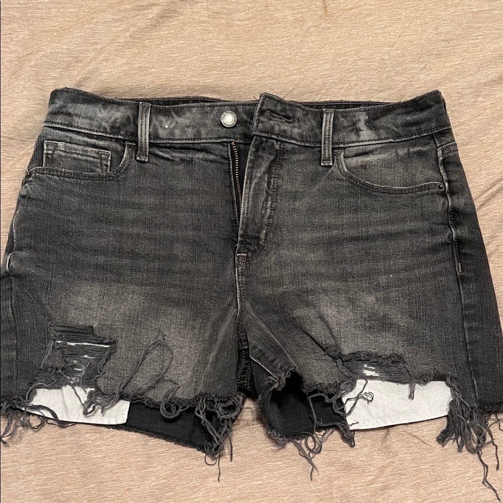 Old Navy Black Distressed Jean Shorts